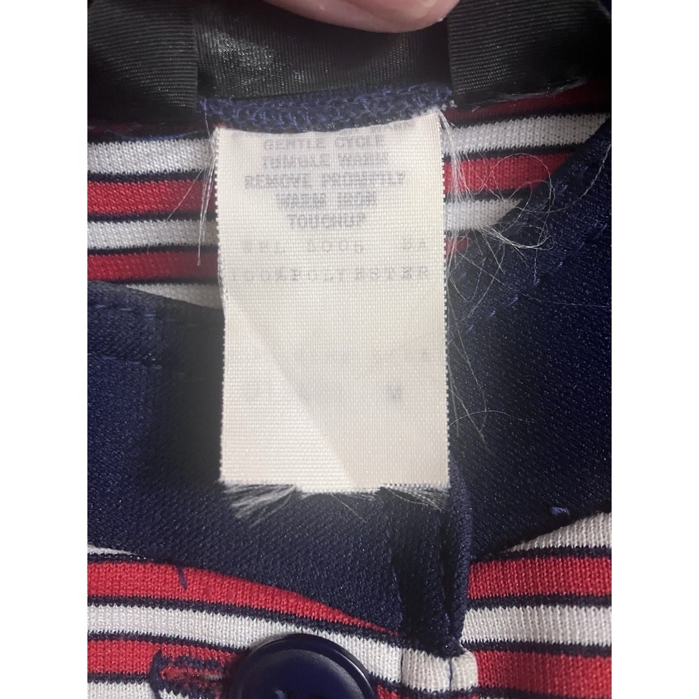 VTG Jack Winter Cardigan Women's M Patriotic USA America Buttons Red White Blue - Picture 10 of 10